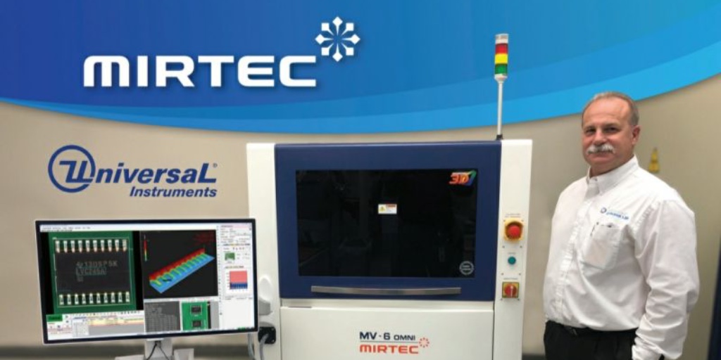 MirtecUsa's tweet photo. MIRTEC's MV-6 OMNI 3D AOI Machine has been a tremendous asset to UIC's Advanced Process Lab. lts precision inspection performance, advanced capabilities and simplified operation have provided superior defect detection and flexibility."

Dave Vicari, APL Director https://t.co/vDvjMcgtIJ