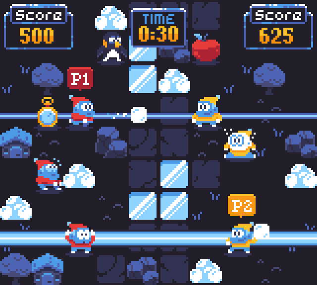 tobbeornberg's tweet photo. Here's my entry to @Saultoons #MyWinterWorld, I've tinkered with this on and off over a couple of days and it's been a fun challenge! #gamedev #pixelart #ドット絵 https://t.co/bA2SWsX9If