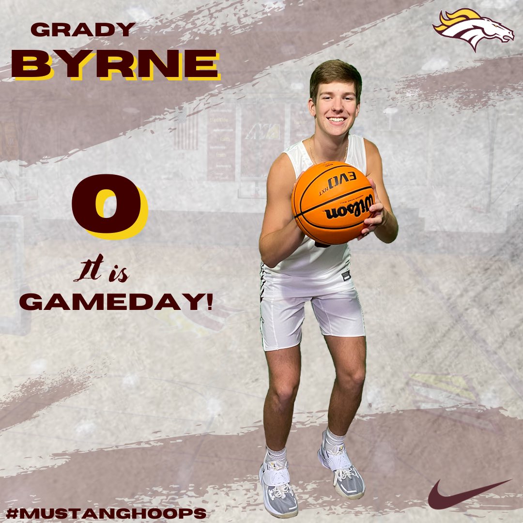 Seeing #0️⃣ Grady Byrne means... IT’S GAMEDAY❗️ #MustangHoops