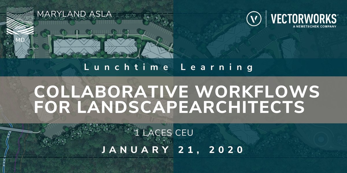 Join us on January 21st at 12:30pm for another Lunchtime Learning Lecture with our friends from <a href="/Vectorworks/">Vectorworks</a> 

Register here for Collaborative Workflows for Landscape Architects: eventbrite.com/e/collaborativ…