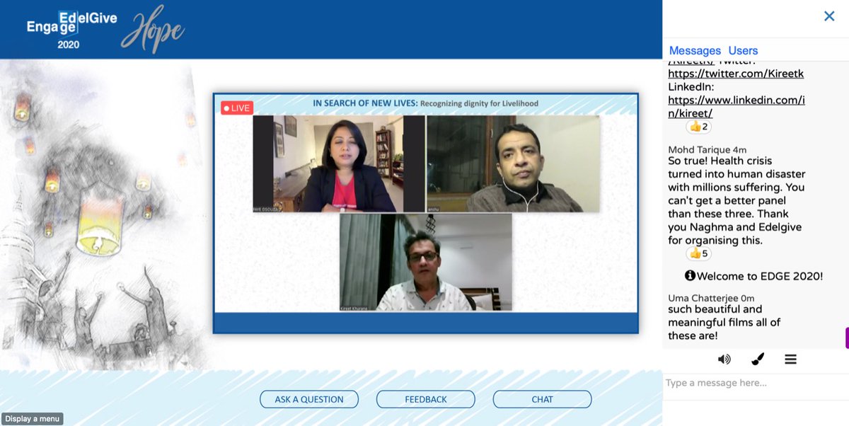 EdelGive's tweet photo. A group of changemakers from across sectors meet to bring their solutions to the table. Join Faye DβSouza, Kireet Khurana and Anshu Gupta in this conversation right now
#EDGE #EdelGive #Hope #StoriesonHope #HumansofEdelGive #StoriesofResilience #StoriesthatInspire #EachForEqual https://t.co/YJeiH1ruj0
