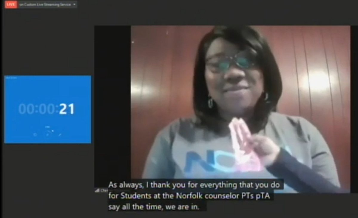 CMNewsome's tweet photo. I bribed my toddler with candy to stay quiet while I spoke at the @NPSchools budget hearing on Zoom last night... Um, it didn't work. 🙃🙃 See screenshot... #Mommycanyouopenthis #busyworkingMama #NorfolkPTA #inthistogether https://t.co/pSmyj9k8Ad