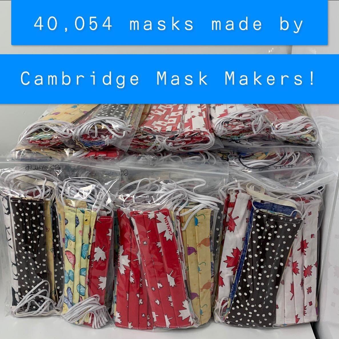 Update from the Cambridge Mask Makers! How remarkable is this!!!!!! All volunteers coming together for the greater good of the community! Thank you for your hard work for <a href="/_CMHospital/">CMH</a> 
#givingback #maskmakers
