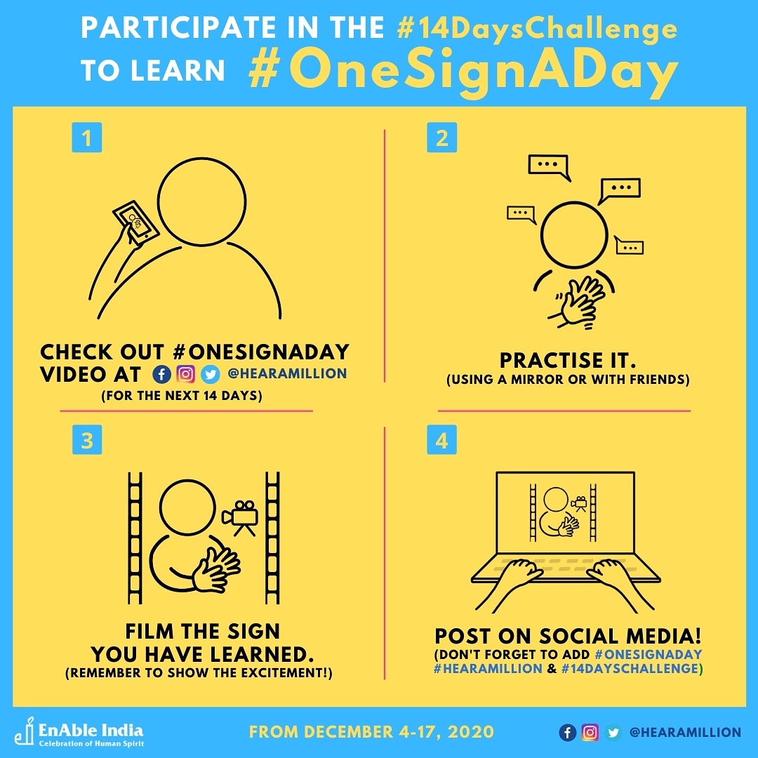 HearAMillion's tweet photo. We have two set of signs from two categories. One is for home environments where family members can communicate with their deaf child/parent/sibling. Another is for workplace, where colleagues can communicate with their deaf employees.

2/3 https://t.co/IPNhmxSbqO