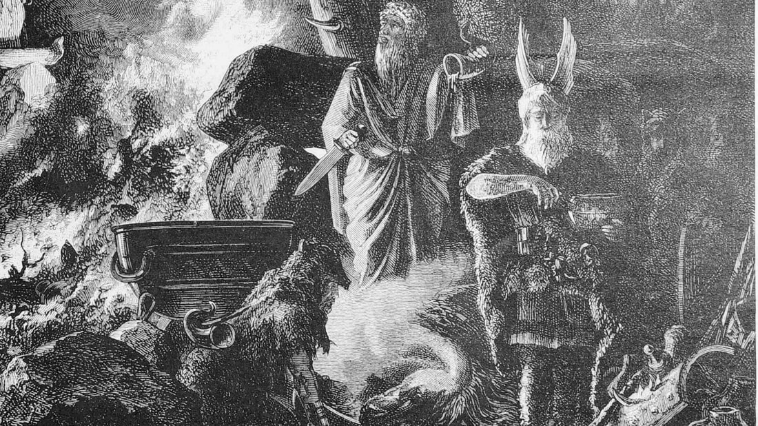 So the origins of Christmas begin with Yule, a pagan festival itself birthed from older winter festivals based around honouring the Norse god ‘Odin’ and the cycle of life, death and renewal. The very first father of Christmas was therefore the 'Viking' god himself. 4/