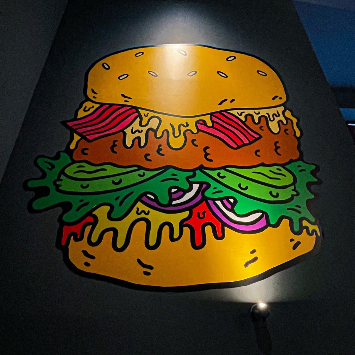Signage install for <a href="/thebeefyboys/">The Beefy Boys</a> completed yesterday. Including illuminated 3D signs, wallpaper, screens + more. We can’t wait to try the new menu in the new restaurant! 🍔