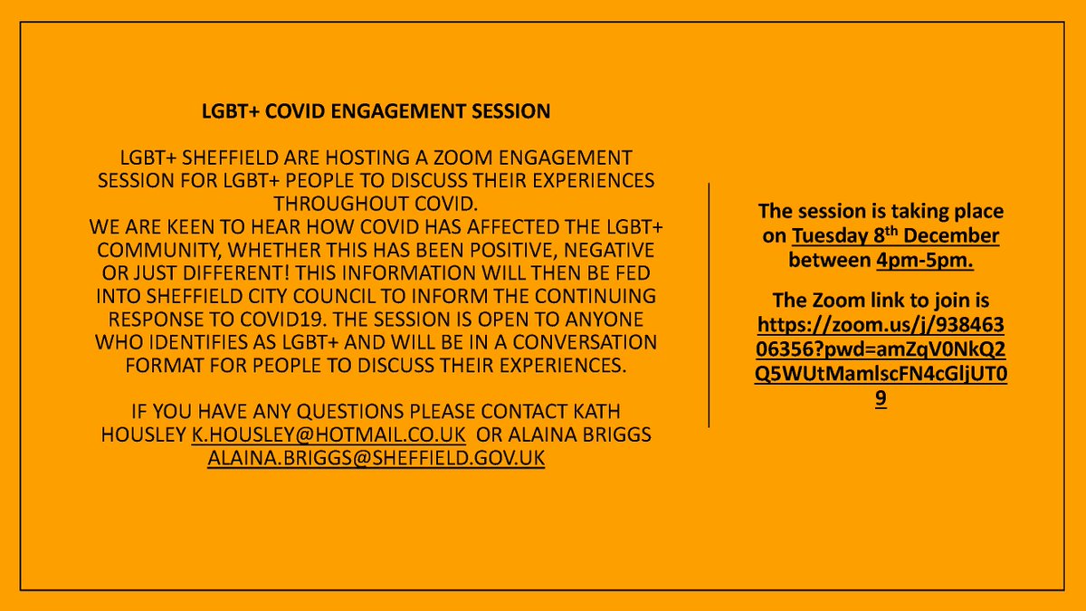 Join our LGBT+ Covid Engagement Session.