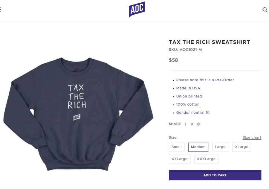 Only the rich can afford this idiotic sweatshirt