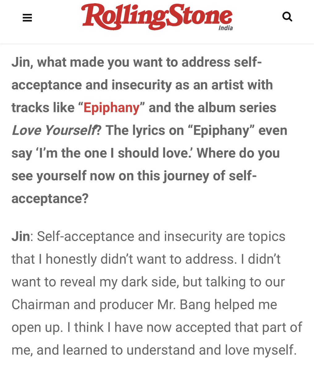 I think Jin had enough of the victimization bs that he had to repeat what he said! I hope, it doesn't happen again! He should not have to constant repeat himself for us to hear LOUD AND CLEAR!   #BTSARMY    @BTS_twt