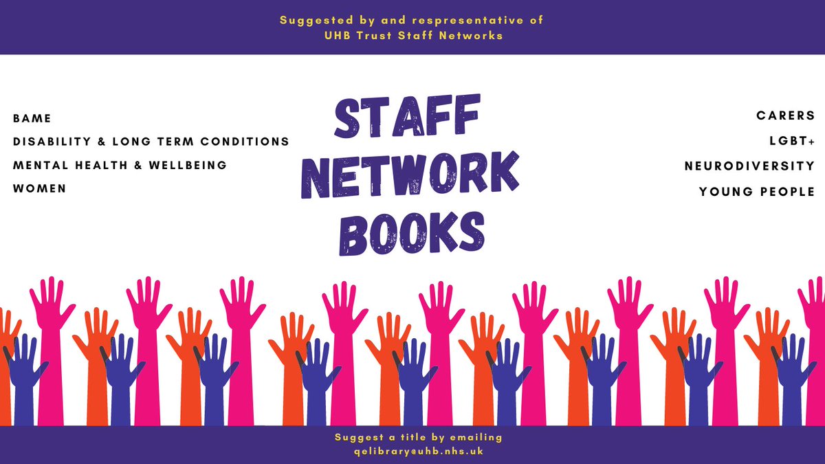 On #InternationalDayofPeoplewithDisabilities please look out for upcoming Staff Network books in our wellbeing collection which will include books on disability & long term conditions. Send suggestions to qelibrary@uhb.nhs.uk & we'll share with all our library sites @jeffmbryan