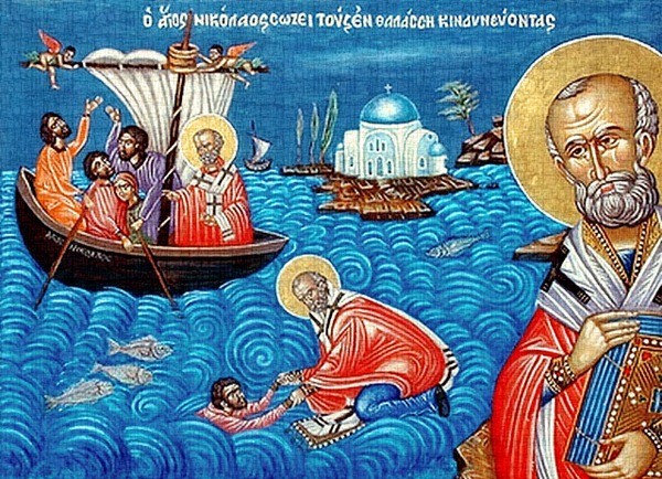 Later Nicholas would become a beloved bishop, but was imprisoned by the Roman emperor Diocletian where he was brutally tortured. On escaping he took a pilgrimage to the Holy land, but was caught in a terrible storm, which he was able to abate by telling the waves off! 10/