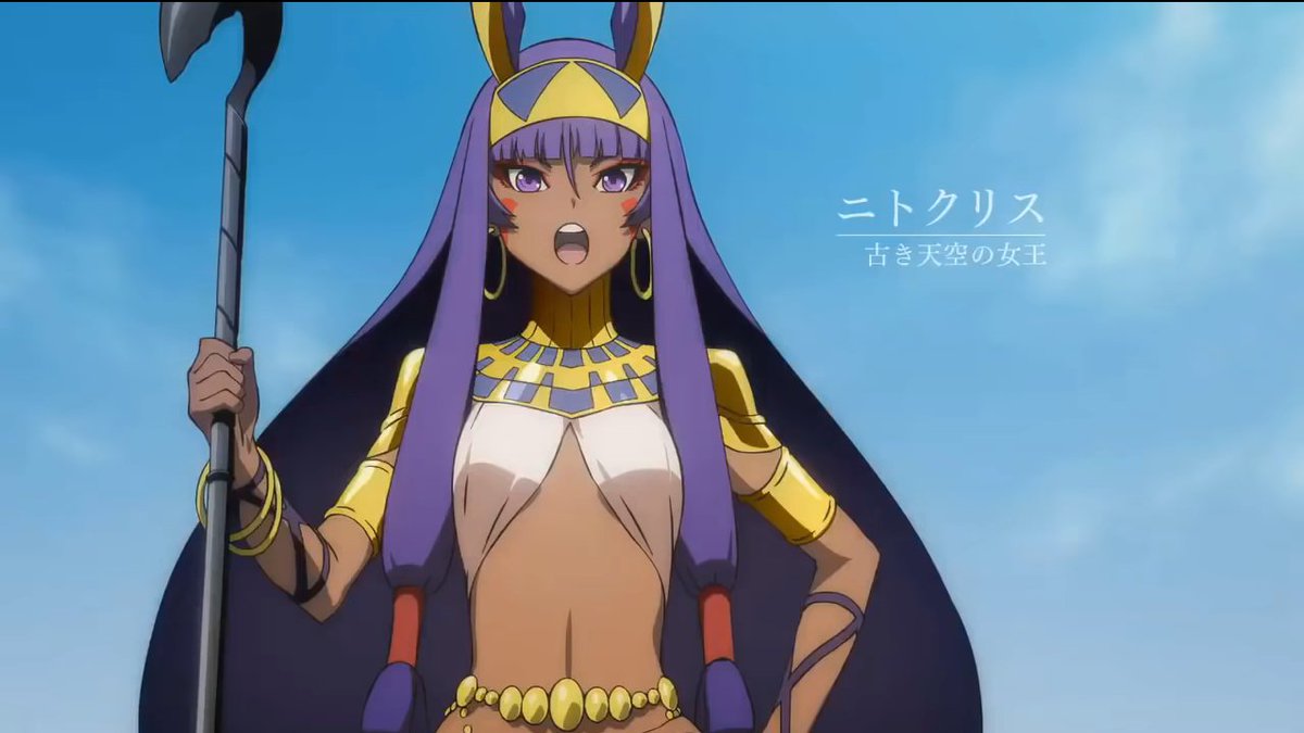 EGYPTIANS: Female examples1. Nitocris, Fate/Grand Order2. Isis, Yu-Gi-Oh ...i need suggestions, there's so many Egyptian girls in japanese games, but where's anime examples?