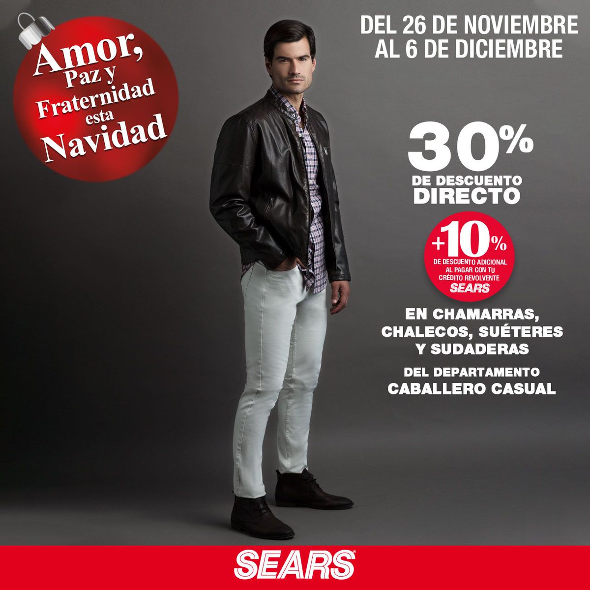 Sears Mexico on X Los dias frios se aproximan Visitanos y aprovecha esta promocion que tenemos en chamarras chalecos y sudaderas. https t TVNuOSMyIG Vigencia del 26 de noviembre al 6 de diciembre d...