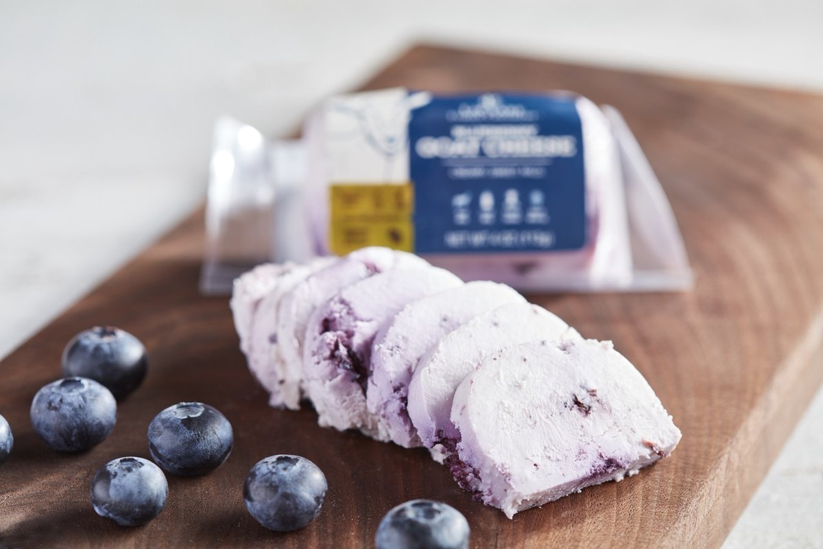 jaime murray | blueberry vanilla chevre creamy and sweet and there's definitely some fruit in there