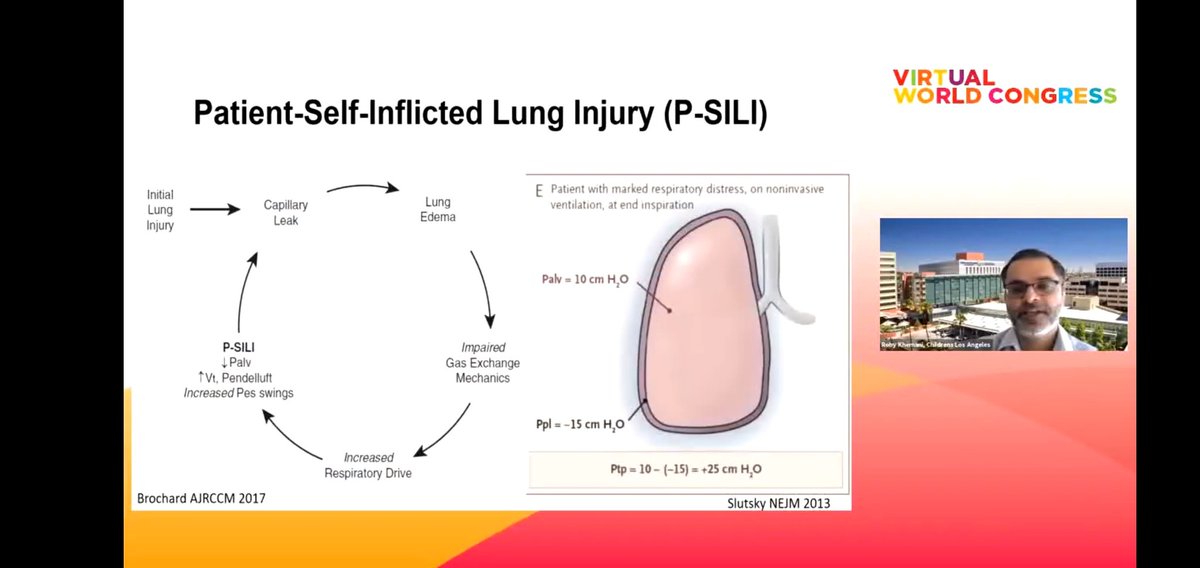 Catching up today with #WFPICCS20. Really interesting talk on protective lung strategy and thinking about P-SILI. The patient may sometimes be contributing to all the same principles of that of VILI #PedsICU