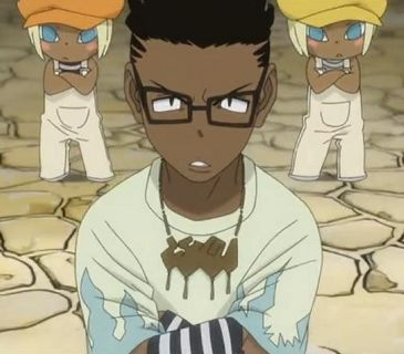 BLACK: Male examples1. Simon Brezhnev, DRRR (half-Russian)2. Afro, Afro Samurai (based on real Black samurai, Yasuke)3. Kilik Rung, Soul Eater 4. Nils Nielsen, Gundam