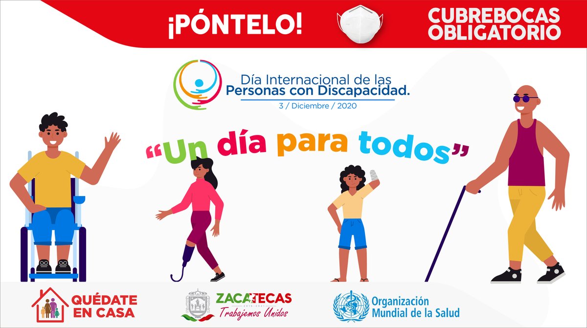 gobiernozac's tweet photo. 🔵 | Bajo el lema de "Un día para todos" el #DíaInternacionalDeLasPersonasConDiscapacidad busca promover la inclusión en todos los aspectos de la sociedad, así como el respeto y cumplimiento de sus derechos. https://t.co/7WM8KGryQF