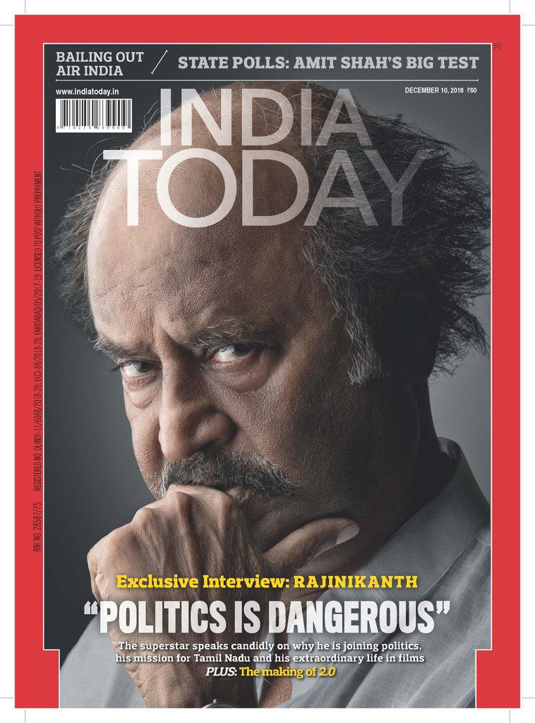 rajchengappa's tweet photo. Read my exclusive in-depth, interview for India Today with Rajinikanth in Dec 2018 to understand his mind on a day the superstar announces his political intent: @rajinikanth #rajinikanthpolticalentry https://t.co/G1mQdSx2qv https://t.co/QpJfvBbYOz