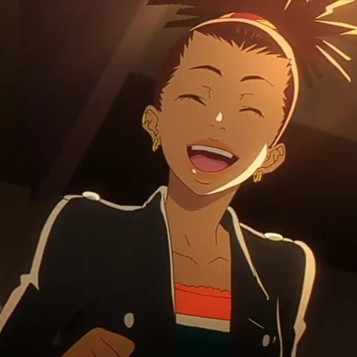 BLACK: Female examples1. Carole Stanley, Carole & Tuesday 2. Canary, Hunter x Hunter 3. Dorothy, Great Pretender 4. Kofi, Cowboy Bebop