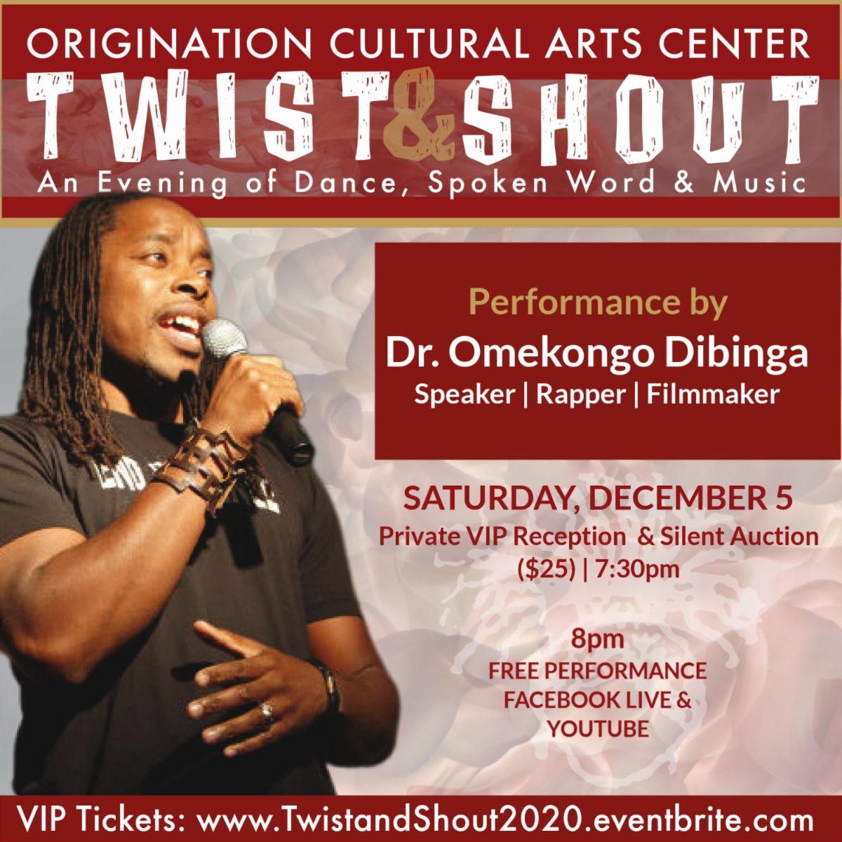 DR. OMEKONGO DIBINGA IS PERFORMING!#twistandshout #gala #dance #arts #youth conta.cc/3ojxJ71