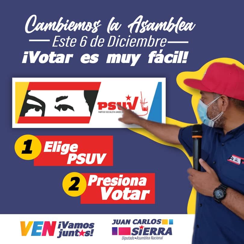 Votar en muy sencillo. Arriba y a la izquierda. Vamos Juntos a Rescatar la Asamblea Nacional, Cuidemos la Patria. #VENVamosJuntos6D #VamosVenezuela @NicolasMaduro @PartidoPSUV @CCDariovivas #3Dic
