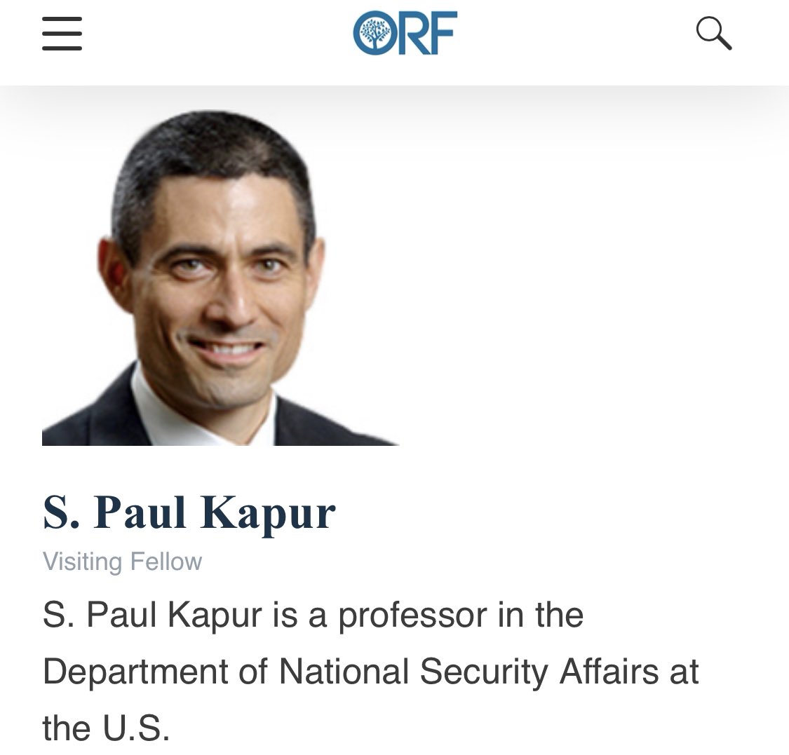 Dhruva Jaishankar based in Washington DC heads ORF’s“US Initiative” responsible for lobbying US policy makers on behalf of India’s Modi regime against Pakistan.By using the label of “academics” these lobbying efforts try to circumvent US Foreign Agents regist FARA rules./9