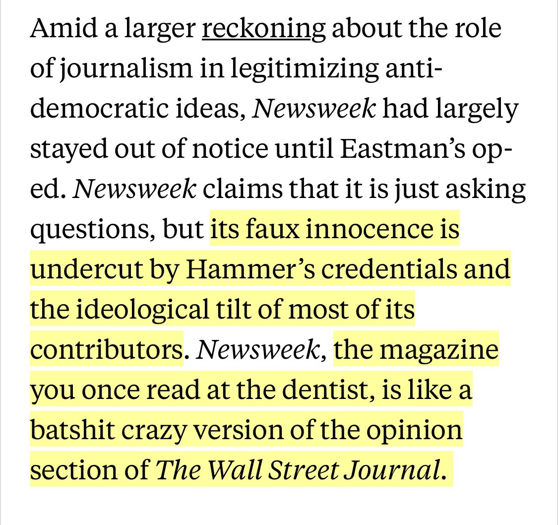 Newsweek’s opinion section is the worst part, and that’s because it’s not run by a journalist at all, but a right-wing activist
