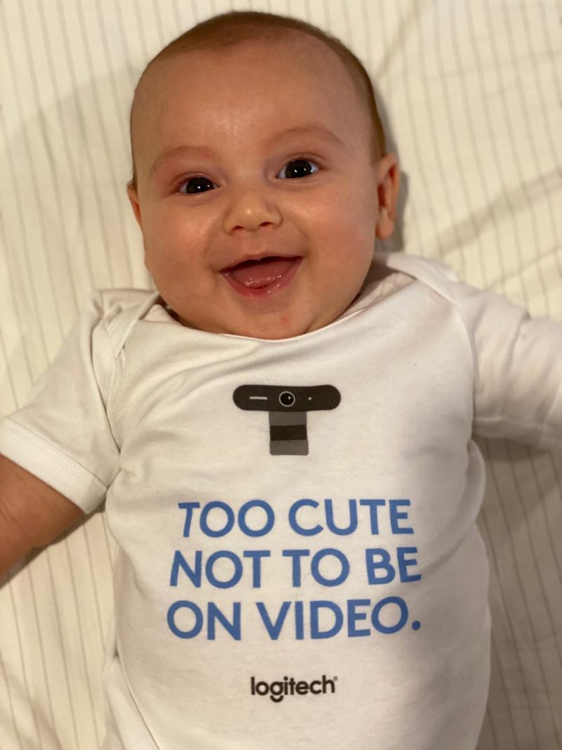 LogitechBiz's tweet image. Felt cute, won’t delete later 👶

📷: @HenryLevak  

#LogitechBrio #WFH