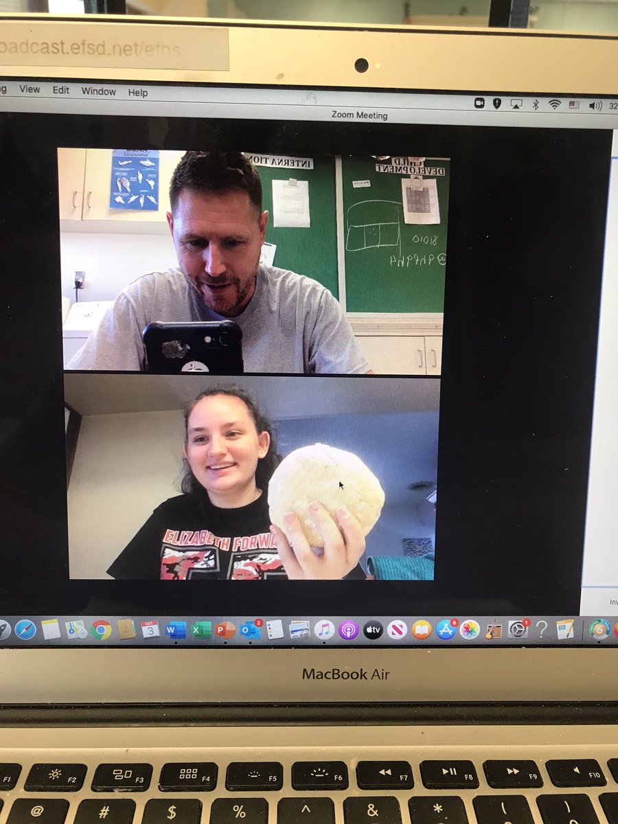 Zoom call - Making a homemade pie crust from scratch with Hailey!  Great job! Can you say “Apple Dumplings”?!?! <a href="/DrToddKeruskin/">Dr. Todd Keruskin</a> <a href="/EFWarriors/">Elizabeth Forward HS</a>