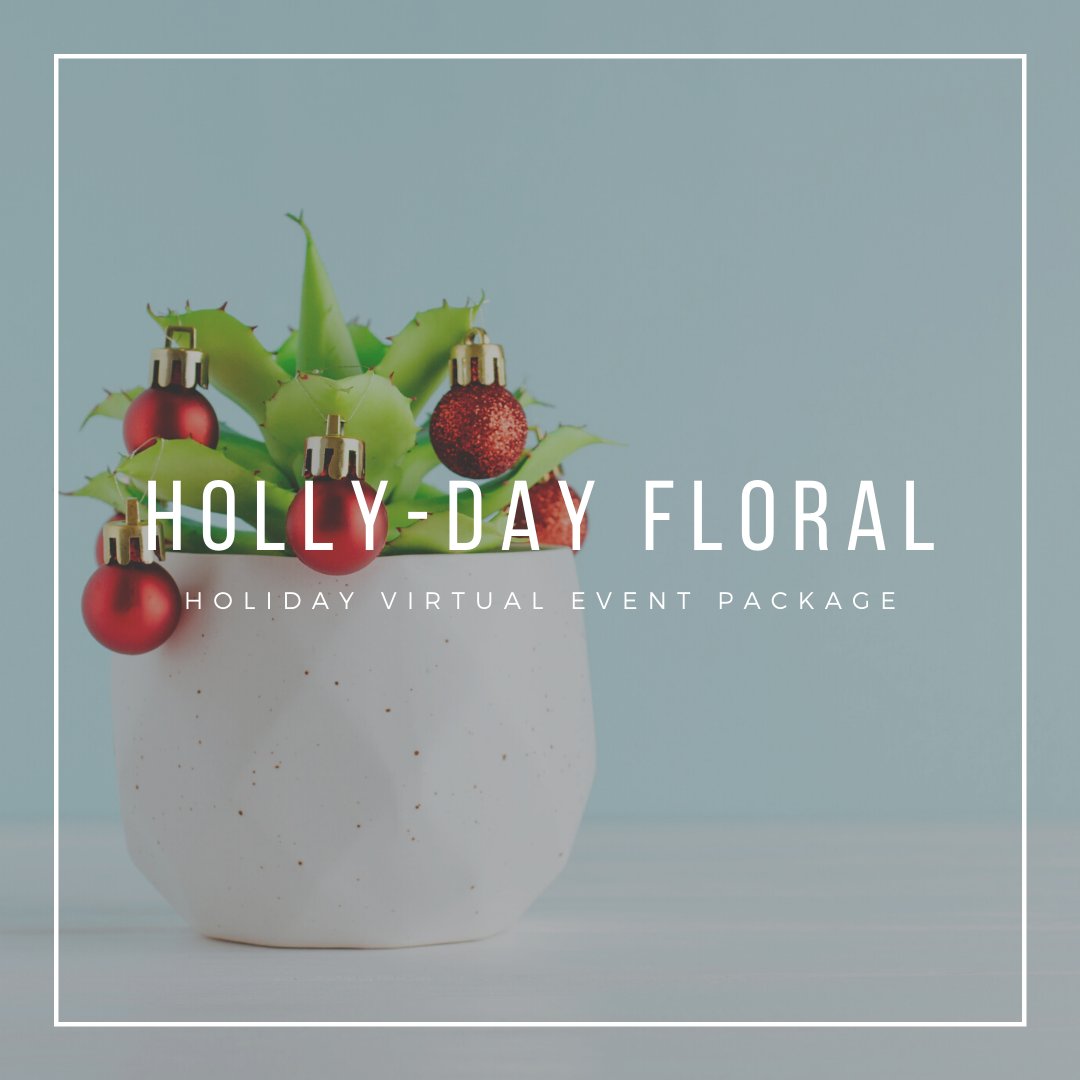 We've curated eight turnkey virtual event experiences for the holidays! Grow on...

No. 7: Holly-Day Floral 💐
Time to spruce things up! This holiday, we're making arrangements that don't suc.

Learn more at coteriespark.com/8-holiday-virt…. 🎄