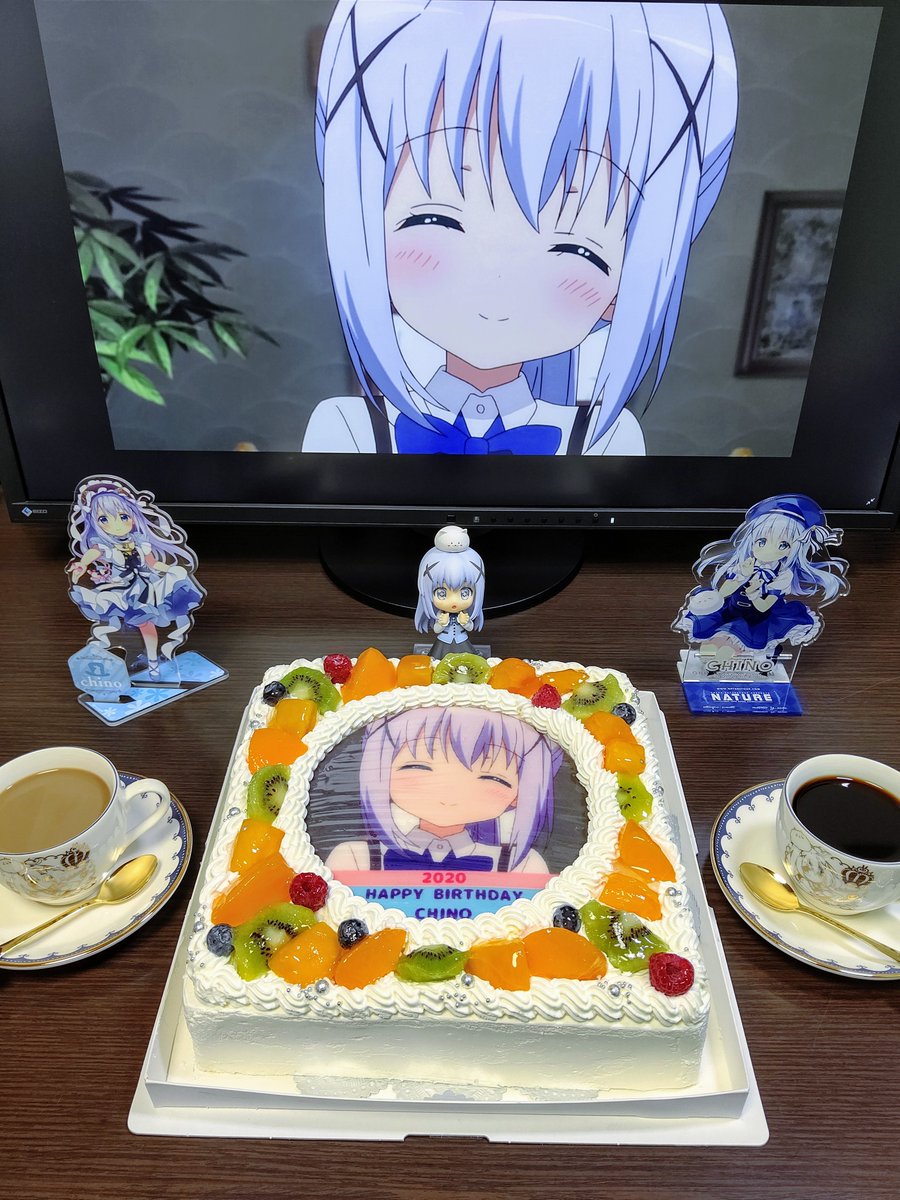 ちのこのみ チノちゃんお誕生日おめでとう 今年も８号サイズのパーティーケーキでお祝いするよ 香風智乃生誕祭 香風智乃誕生祭 ごちうさ T Co Wvktlo1uh8 Twitter