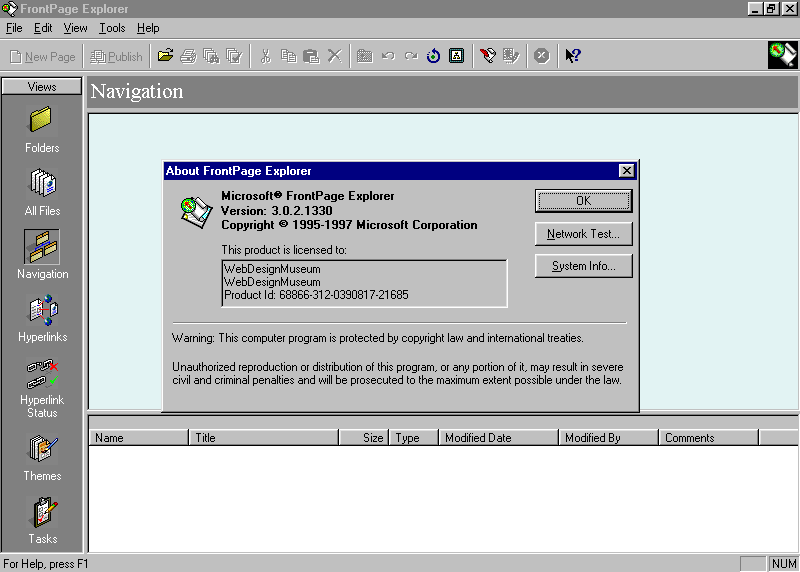 WebDesignMuseum's tweet photo. Happy 23rd Birthday Microsoft FrontPage 98! In December 1997, Microsoft released the Microsoft FrontPage 98 WYSIWYG website editor.
https://t.co/pobSO5fE1S
#FrontPage #OldSoftware https://t.co/hkaNPcMRO1