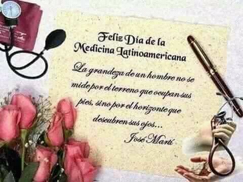 reypapi5's tweet photo. Feliz dia de la Medicina Latinoamericana. Llegue a todos mis colegas y amigos un abrazo fraternal y sigamos cosechando éxitos en ara a la salud del pueblo. VENEZUELA Y CUBA UNIDAS POR SIEMPRE.
@reypapi5 
@CubacooperaMon 
@Cubacoopera_Ve3 https://t.co/11LtjU8fwV