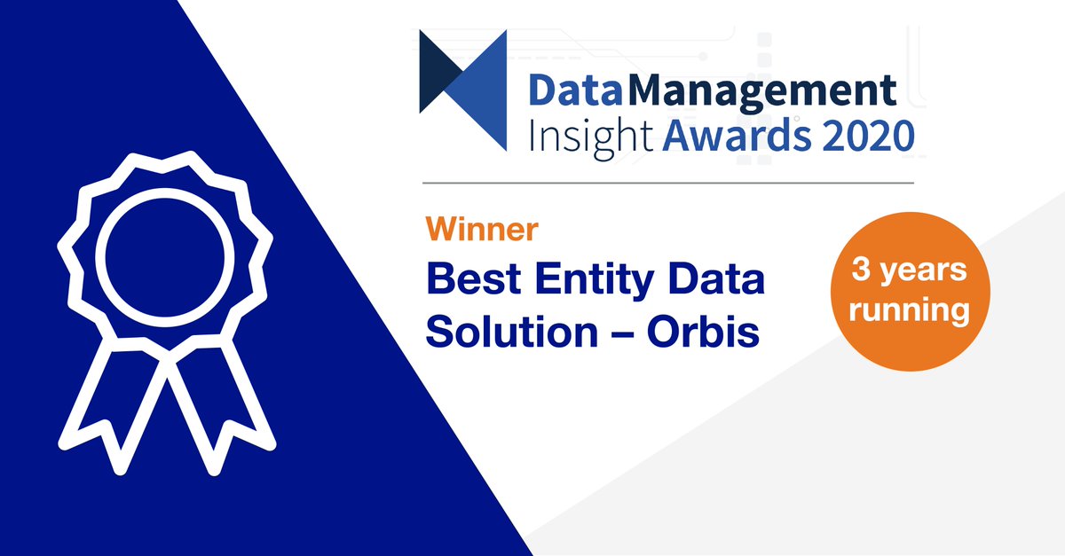 bureauvandijk's tweet image. We’re delighted that #Orbis has won Best #EntityData Solution for the third year running in the @ATeamInsight  2020 #DataManagement Insight Awards bit.ly/36AOeWn