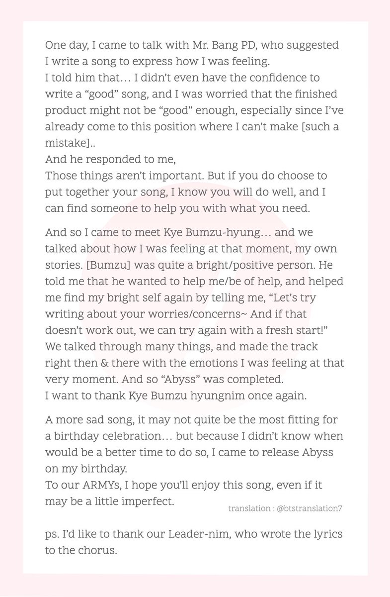 Claire Abyss By Seokjin Bts Twt Lyric Note Translation A More Sad Song It May Not Quite Be Fitting For A Birthday But Because I Claire Abyss By Seokjin Bts Twt Lyric Note Translation A More Sad Song It May Not Quite Be Fitting For A Birthday But Because I