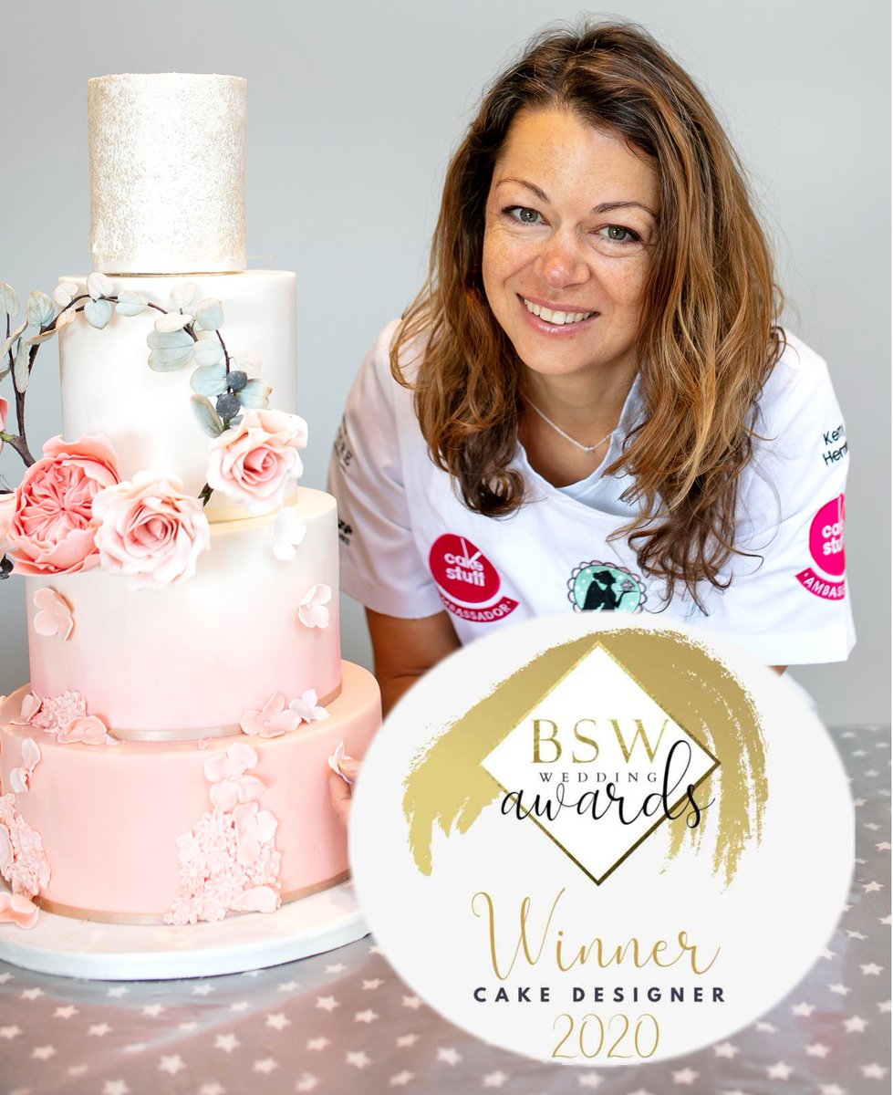 We want to give a HUGE congratulations to our ambassador Kerry Hemms of Angel's Kitchen who has been named Wedding Cake Designer of the year in the 2020 Bristol, Somerset and Wiltshire Wedding Awards! 🏆