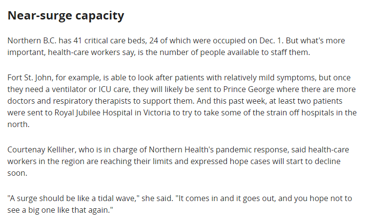 There are 41 critical care beds across Northern B.C. hospitals, the majority in Prince George - and that's where COVID-19 patients requiring ventilators or ICU treatment are being sent. Doctors here are feeling burnt out. Staff is tired. More important than beds is staff.