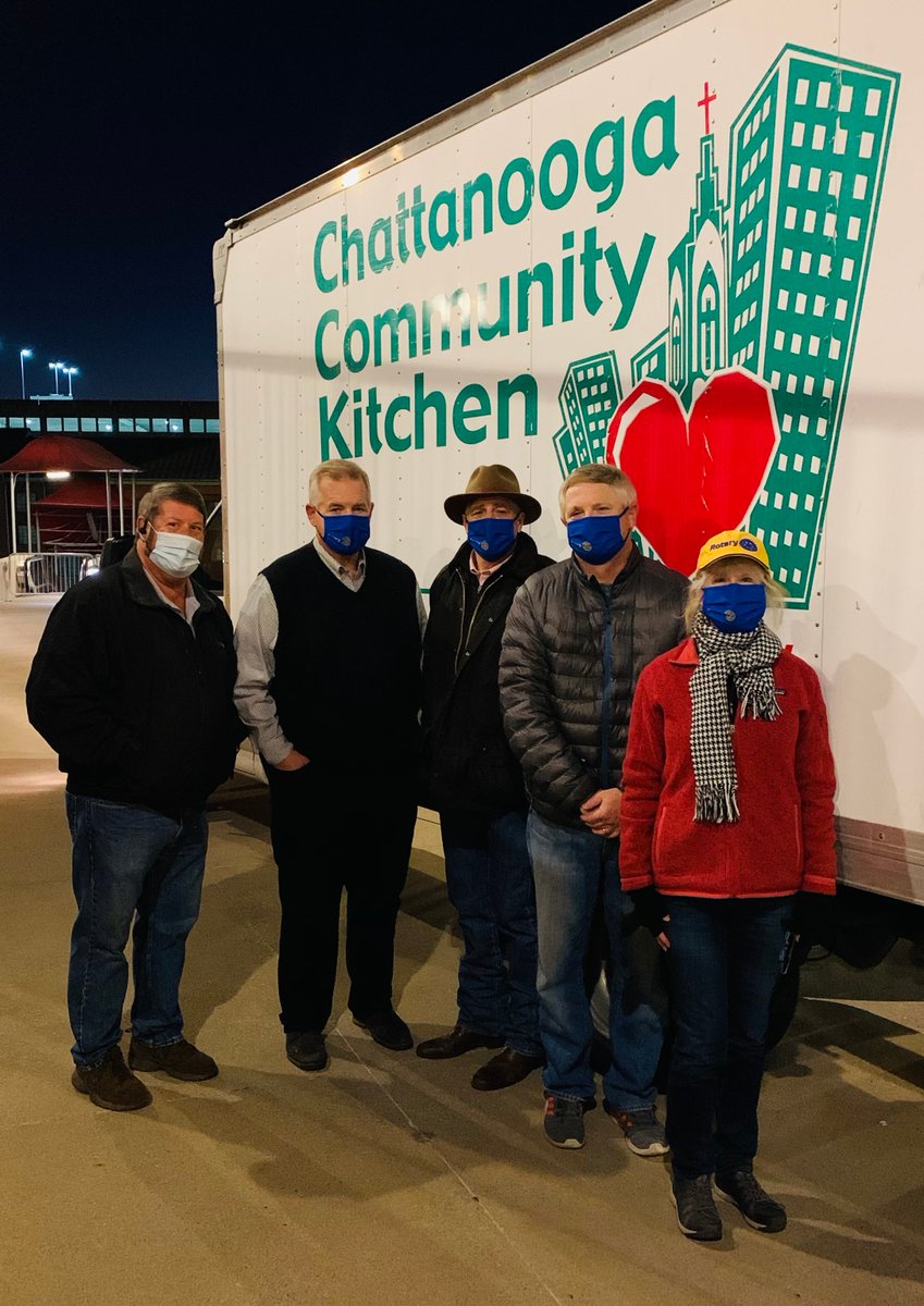 We are so thankful for organizations like the Chattanooga Community Kitchen who go above and beyond during the holiday season! We had some Rotarians who showed up before sunrise to help with their Thanksgiving distribution! #CHA #community #ServiceAboveSelf