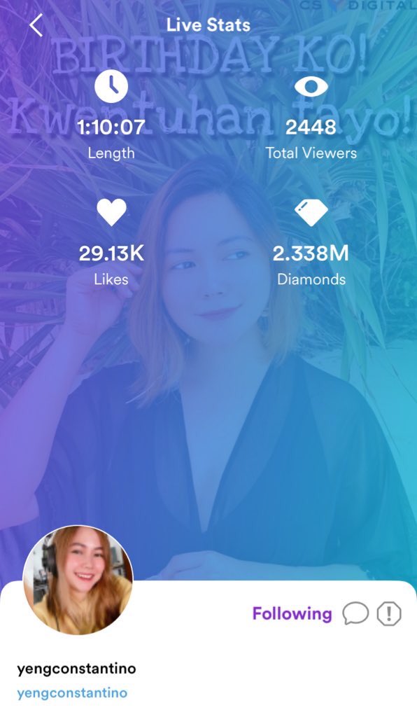 30 minutes left, it s your birthday!      HAPPY BIRTHDAY YENG CONSTANTINO 