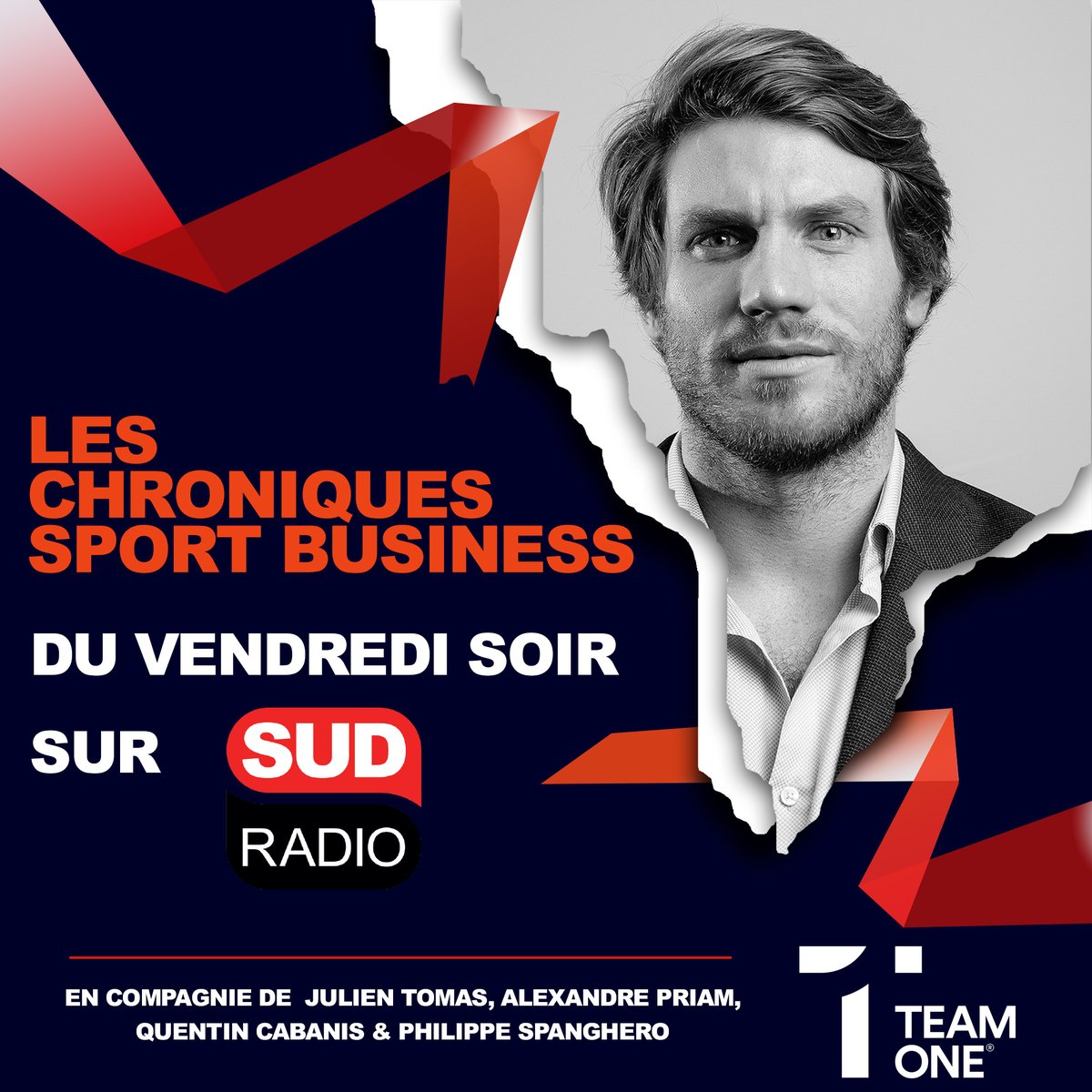 Retrouvez-nous tous les vendredis soirs à partir de 21h30 sur <a href="/SudRadioRugby/">Sud Radio Rugby</a> <a href="/SudRadio/">Sud Radio</a> pour parler d'un sujet Sport Business en compagnie de <a href="/julientomas/">TOMAS Julien</a>, <a href="/AlexandrePriam/">Alexandre Priam</a>, @quentincabanis &amp; <a href="/PSpanghero/">Philippe Spanghero</a> !

#sportbusiness #teamonegroupe #sudradio #sudradiorugby #sportmarket