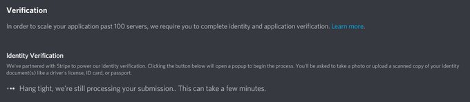 UwU Currently verifying my discord bot! https://t.co/Ly1Y79Er1k