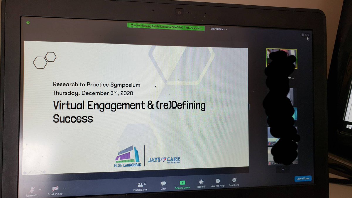 SunLifeCentre's tweet photo. Excited to attend the @MLSELaunchPad Research to Practice Seminar. Virtual is a new world for all of us and we are doing everything we can to create engaging programs! Looking forward to implementing what we learn. #researchtopractice #beactiveforlife #MLSE https://t.co/yy5KZ2jbos
