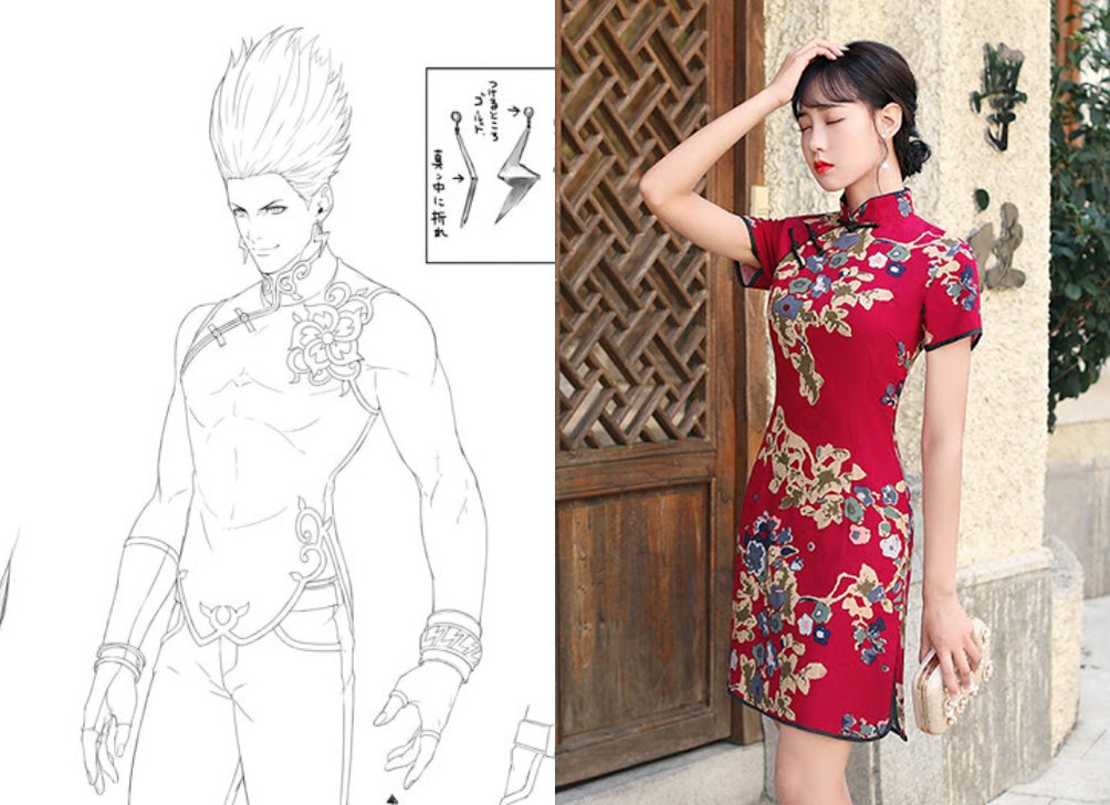 King of Fighters XV has been announced! Here's some official art of Benimaru's new outfit. He's rocking a qipao (旗袍) aka "cheongsam" a traditional Manchu outfit that over time evolved into a tight fitting dress pioneered by upperclass Chinese socialite women in 1920s Shanghai  https://twitter.com/SNKPofficial_jp/status/1334498623833452547