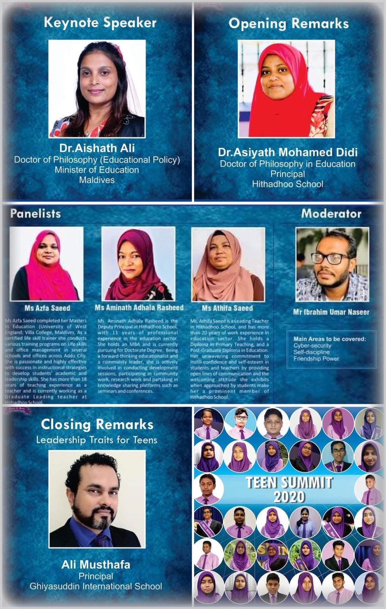 SchoolHithadhoo's tweet photo. A historic event done successfully. #Alhamdhullilah First ever research based online conference for students #hsts2020 @DrAsiyaDidi @MoEdumv https://t.co/UDt8C7kfz8