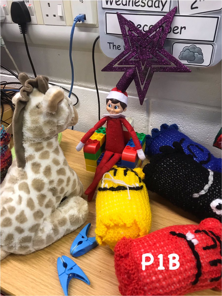 CraigourP12020's tweet photo. Each class has a cheeky visitor...all the classes called their elf ‘Elfie’ too! This is how we found them this morning! #elfontheshelf2020 #Clasself https://t.co/qG6Cxd2Akf