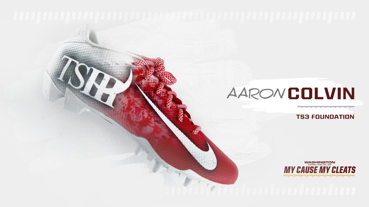 commandersCR's tweet photo. Aaron Colvin cause-inspired, custom cleats 🔥

The TS3 Foundation focuses on education within the sickle cell community, while raising awareness to the general public about the sickle cell traits issues that people face.

BID NOW: https://t.co/w5sOTUFaE3
🖌️: @SolesBySir https://t.co/9YJTmZ2Y2c