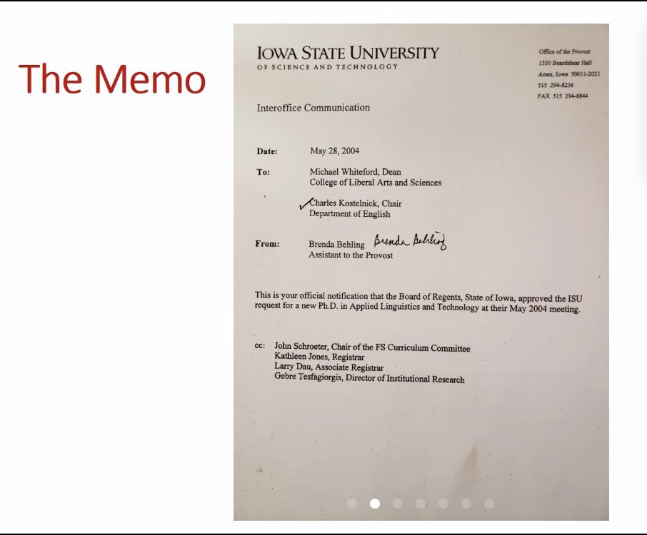 TeacherMahdi's tweet photo. @isuapplingconf @hegelheimer How it all started...THE memo: #IowaStateApLing15 https://t.co/AeUg7KSOgT