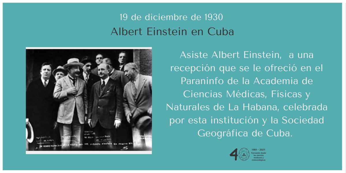 Ο χρήστης InSTEC στο Twitter: "El famoso científico #AlbertEinstein,  #PremioNobel de Física en 1921, asistió a una recepción que se le ofreció  en el Paraninfo de la Academia de Ciencias Médicas, Físicas