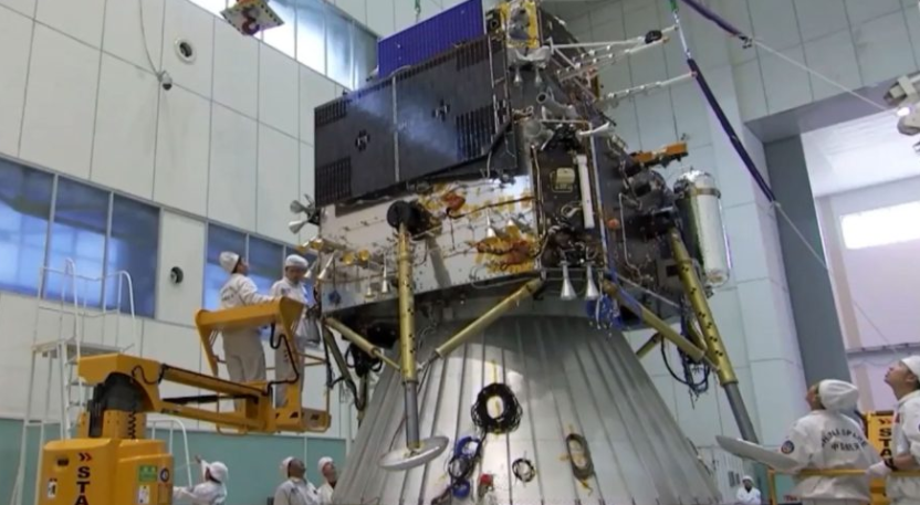 China’s Chang’e-5 spacecraft stack undergoing testing. Credit: CCTV/framegrab