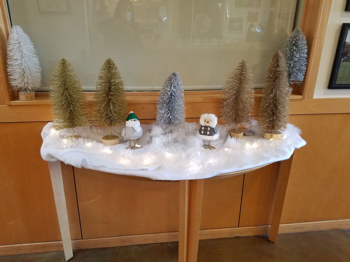 Virginia's holiday touches around the Administration building.❄️